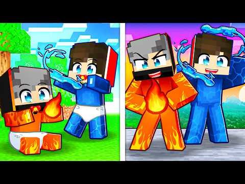 BIRTH to DEATH of a ELEMENTAL SHAPESHIFTER in Minecraft! (Hindi)