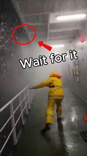 Massive Rogue Wave Slams Crew Ship During Violent Storm