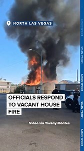 76K views · 408 reactions | New viewer video shows a vacant house erupt in flames in North Las Vegas Thursday morning. While responding to the blaze, a fire engine rolled over, injuring three firefighters near Civic Center Drive and Cheyenne Avenue. All are set to be okay. Stay with News 3 for the latest. | KSNV News 3, Las Vegas | Facebook