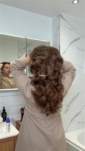 Ponytail heatless curls!!! Try it and thank me later✨✨ #hair #heatlesscurls #healthyhair #longhair #hairtok #naturalhair #sockcurls #overnightblowout