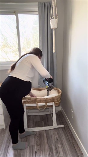 Setting up our cutesy moses basket disclaimer- baby will not... #Shorts #haleymcneil