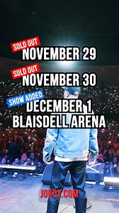 HAWAII… Just added a 3rd show. Blaisdell Arena I’m back! | Jo Koy