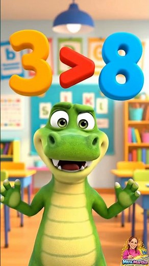 Mayor que y menor que 🐊 | El truco del cocodrilo (FÁCIL)