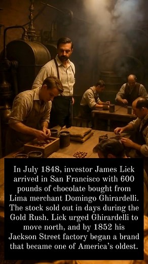 16K views · 94 reactions | Gold Rush births Ghirardelli #ghirardelli #goldrush #SanFrancisco #chocolatehistory #jameslick | One min story | Facebook