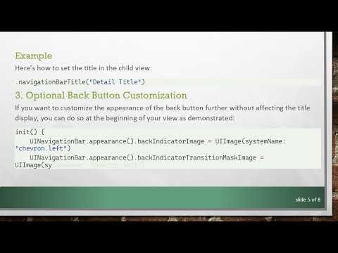 How to Remove the Title from the Back Button in SwiftUI