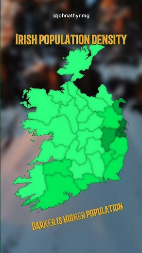 Irish population density mapped #mapping #ireland #history