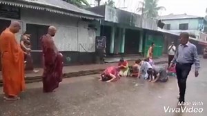 The Buddhist monks went for collect alms food in village even there were raining. Buddhist monks are the beaters of Buddha teachings to show right path to its devotees for achieving merits for happy life and able to attain Nibbana. | Buddhism For World Peace And Humanity