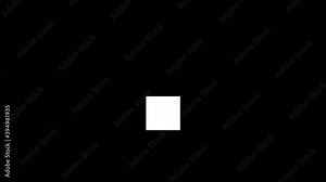 Simple white rectangle object animation for video overlay element Stock Video