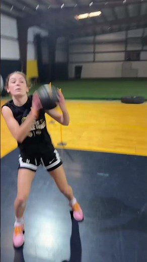 Ball Handling with Phil Handy’s 94ft mini weight ball w/ Reese Davis. #elite #basketball #training