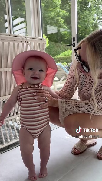 That’s the happiest that I’ve ever seen Ellie 🥹❤️ backstory ::: We are on a little getaway at our friend’s airbnb for a few days! They told me that they had gotten a surprise for Ellie and it was in the pool house. I told Kay and we went out to see what it was. When we got out there, we saw that it was cutest floaty. Ellie was so excited when she saw it, but that doesn’t even compare to how excited she was when we put her in the pool with it. She lit up and was smiling so big! She loved playing