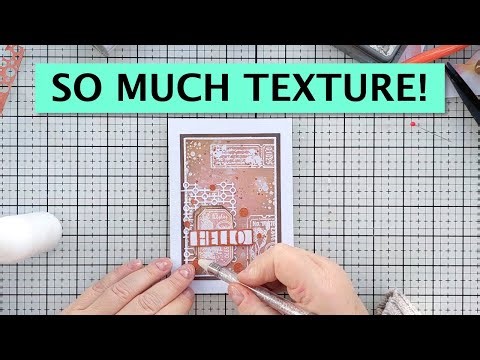 Create GORGEOUS Texture with Ticket Stamps and Distress Oxides! Plus a Grungy Hello Card! [2026/012]