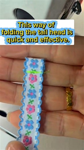 Fast Thread Tail Folding Sewing Tip 👍 #shorts #sewing