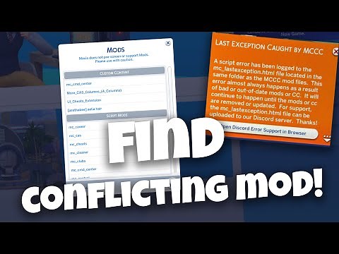 CANNOT Find CONFLICTING Broken Mod? Find Which Sims 4 mod is broken Last Exception MC Command Center