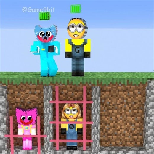 Hamood Habibi, Sprunki Dave Minion, and Sprunki Huggy sang continuously to rescue their lovers!