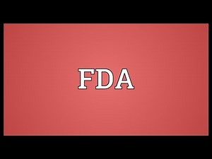 FDA Meaning