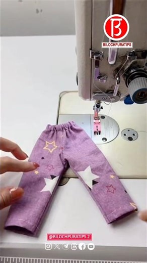 You can easily make a pair of doll pants.