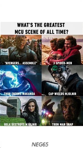 The Most Legendary MCU Scenes😨✅ Ever Made. #Endgame #InfinityWar #MCUMoments #MovieEdits #Superheroe
