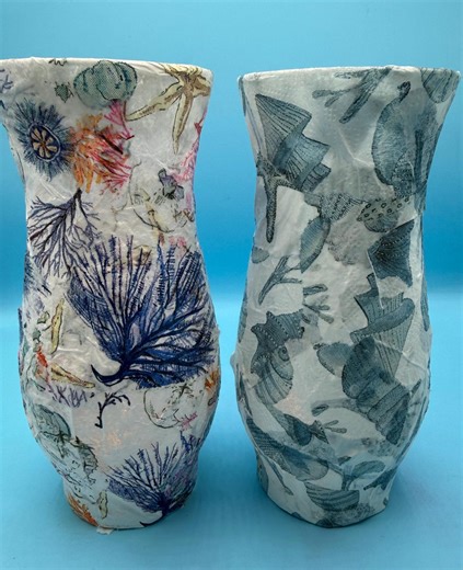 New Kit! Beach Vase DIY Decoupage Project With Napkins - Etsy