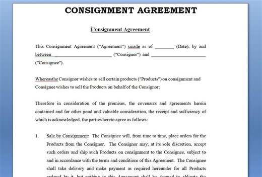 Consignment Agreement Editable Template, Artist and Retailer Contract, Boutique and Gallery Agreement, Canva - Etsy UK