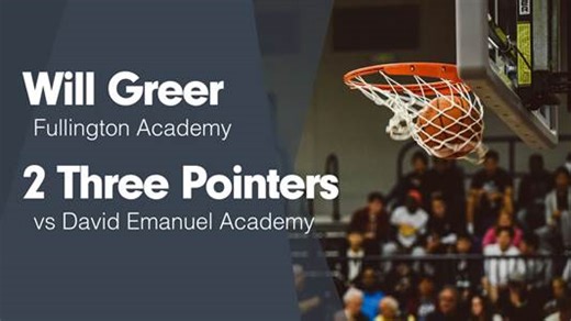 Will Greer Game Report: vs Crisp Academy