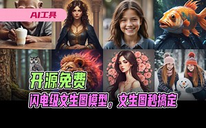 开源免费的，闪电级文生图模型SDXL-Lightning，文生图秒搞定