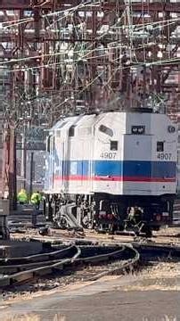 Lite Power MNCR 4907 EMD F40PH-3C leaving Hoboken Terminal
