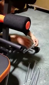 Ab Workout Bench, Adjustable Ab Crunch Machine for Home Gym - Multi-Functional Foldable Sit Up Bench with Preacher Curl Pad & Resistance Bands, Heavy-Duty Exercise Equipment for Arm/Back