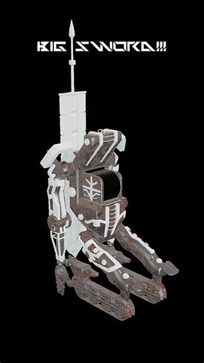 big sword for a big robot! #blender #3dmodeling #mech