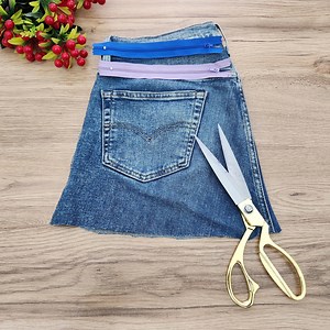 6.4K views · 43 reactions | Brilliant Recycling DIY with Old Denim Fabric  | Knitting Therapy | Facebook