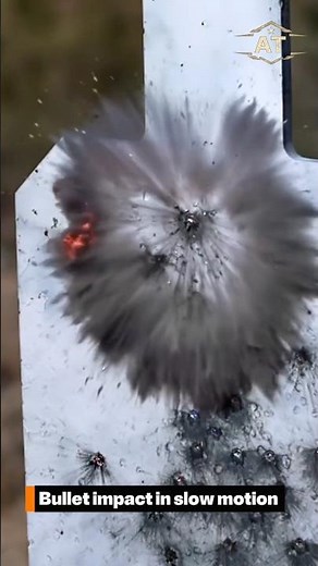 Bullet Impact Slow Motion Ballistic Force #shorts