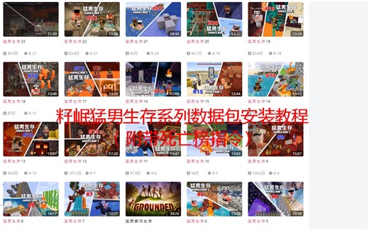 【我的世界】教你安装籽岷猛男生存数据包（附带死亡榜指令）