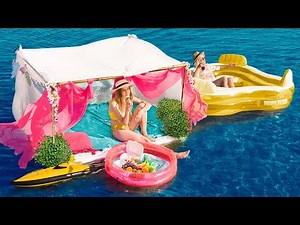 Camping on the water? Build a floating house!