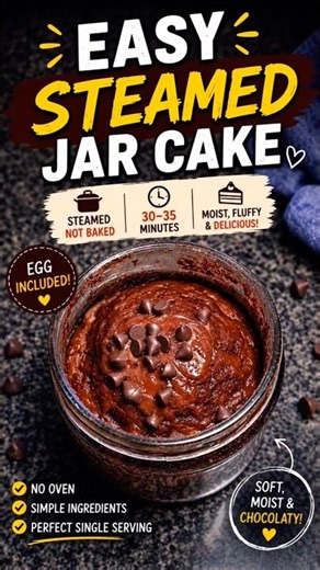Jar Cake without oven #recipe #cake
