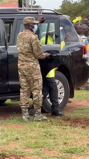 President Museveni arrived in Abim district