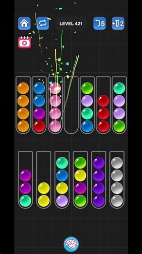 Another Lv 421 Ball Sort Puzzle - Color Game (Guru Game) #ballsortpuzzle