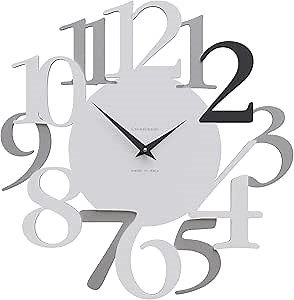 CalleaDesign 17.7" Wall Clock Russell Black