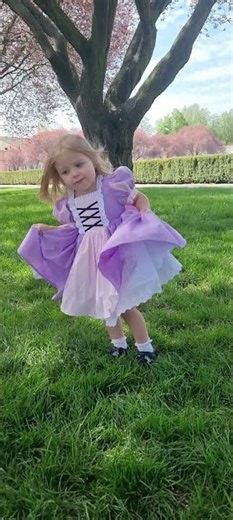 Rapunzel Inspired Lavender Baby Dress | Handmade Princess Boutique Outfit