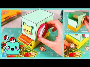 DIY Pokémon Card Vending Machine 🎴 Paper Coin Machine with Real Working Mechanism + FREE Template
