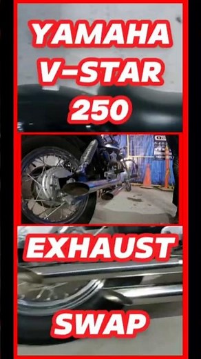 2023 Yamaha V-Star 250 | TARAZON Ebay Open Pipes | Exhaust Swap | Straight Pipes #yamaha
