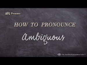 How to Pronounce Ambiguous (Real Life Examples!)