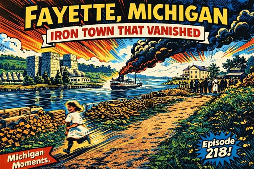 Fayette, Michigan - A remote Upper Peninsula company town turned trees and limestone into iron, then vanished in 1891. Today its furnace ruins still stand on Lake Michigan. | Thumbwind