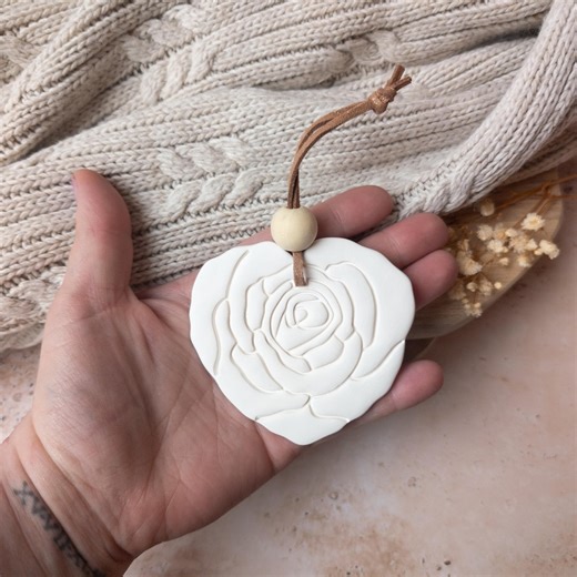 Pink Heart Porcelain Fragrance Diffuser – Handmade Wardrobe Air Freshener – Handmade Hanging Diffuser - Etsy