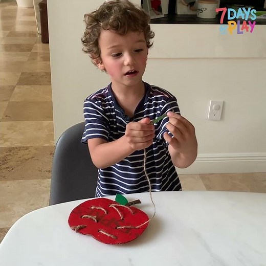 DIY Lacing Activity for Preschoolers