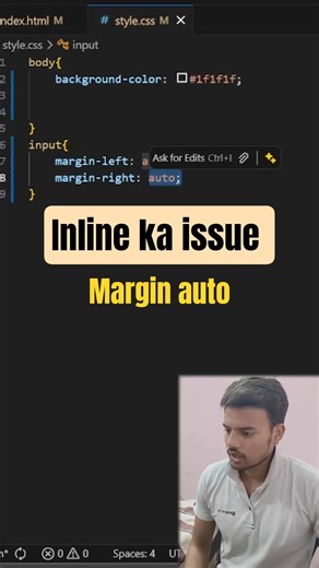 Why Inline Elements Don’t Center with Margin Auto? #tectuts #css #html #frontend #shorts