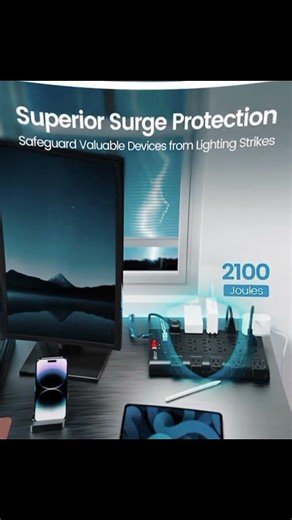 SUPERDANNY Power Strip ⚡ 22 Outlets + USB 🔌 Best Surge Protector for Gaming & Home Setup (2026)