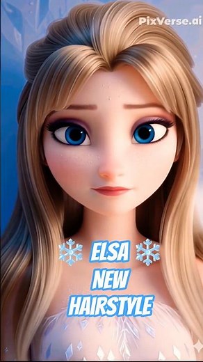 Frozen Elsa New Transformation ✨ Elsa's new Hairstyle #elsa #disney #disneyprincess #frozen3
