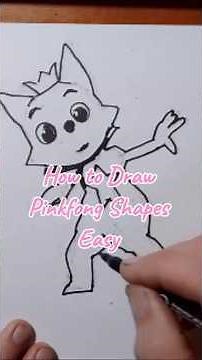 🦊 How to Draw Pinkfong Shapes Easy with a Black Marker
