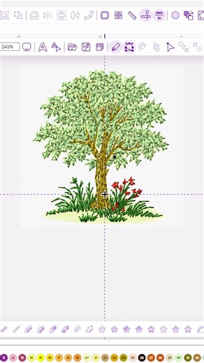Tree Embroidery Design Tutorial — Beginner Digitizing Workshop