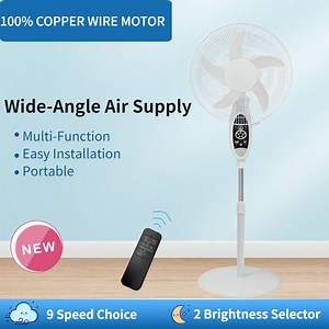 [Hot Item] 16" Inch Remote Control AC DC Fan Rechargeable Floor Stand Fan