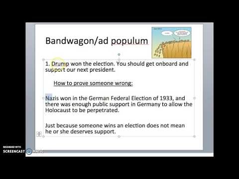 Logical Fallacy #2: Bandwagon/ad populum